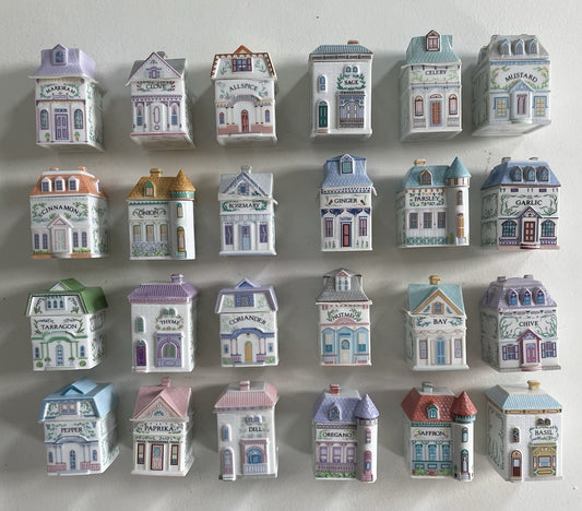 ✨ Vintage 1989 Lenox Spice Village Jars - Original Complete Set of 24 Jars (No Rack) ✨