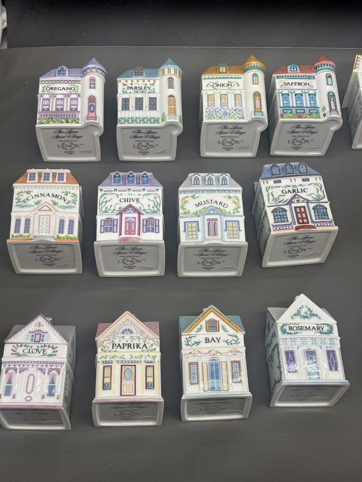 ✨ 1989 Lenox Spice Village Set of 24 – Vintage, Very Nice Condition, No Chips or Cracks! ✨