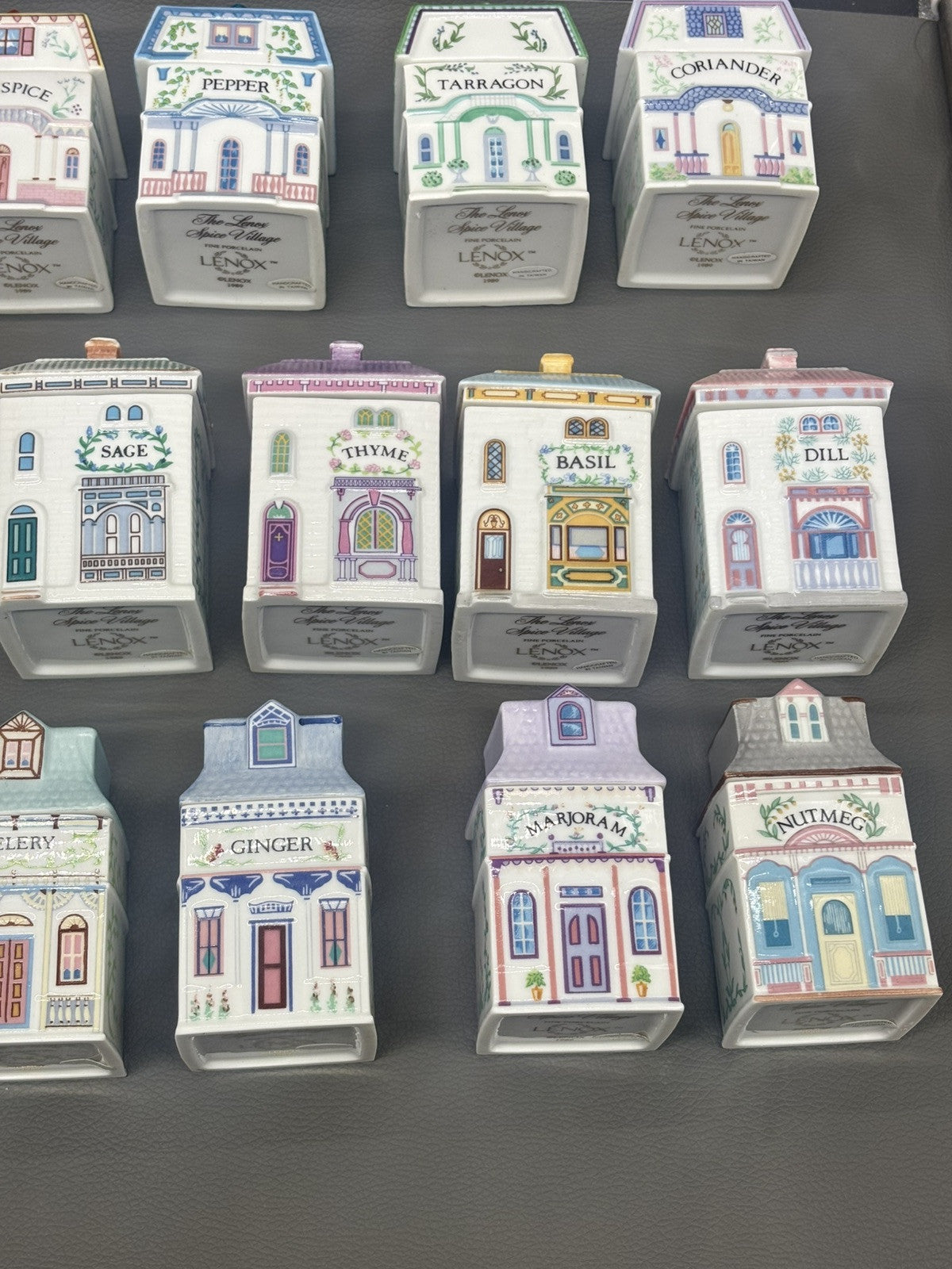 ✨ 1989 Lenox Spice Village Set of 24 – Vintage, Very Nice Condition, No Chips or Cracks! ✨
